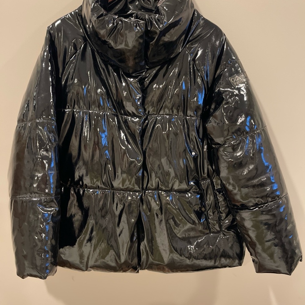 Calvin Klein Glossy Black Puffer Jacket